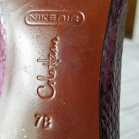 Cole Haan purple snakeskin ballet flats sz 7 - Picture 7 of 8